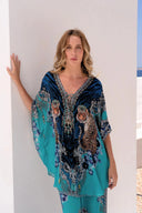 Blue Tigress Twin Set – Butterfly Top with Trousers - Czarina