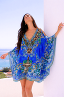 BOHO BLUES KAFTAN DRESS - Czarina