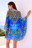 BOHO BLUES KAFTAN DRESS - Czarina