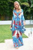 LOST IN AZURE KAFTAN DRESS SET - Czarina
