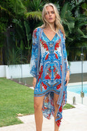LOST IN AZURE KAFTAN DRESS - Czarina