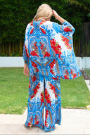 LOST IN AZURE KAFTAN TOP W SLEEVES - Czarina