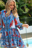 LOST IN AZURE SHIRT DRESS - Czarina