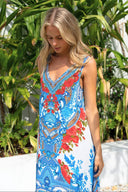 LOST IN AZURE SLEEVELESS DRESS - Czarina