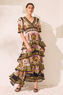 Princess Of Savannah Cross Over Maxi Dress - Czarina