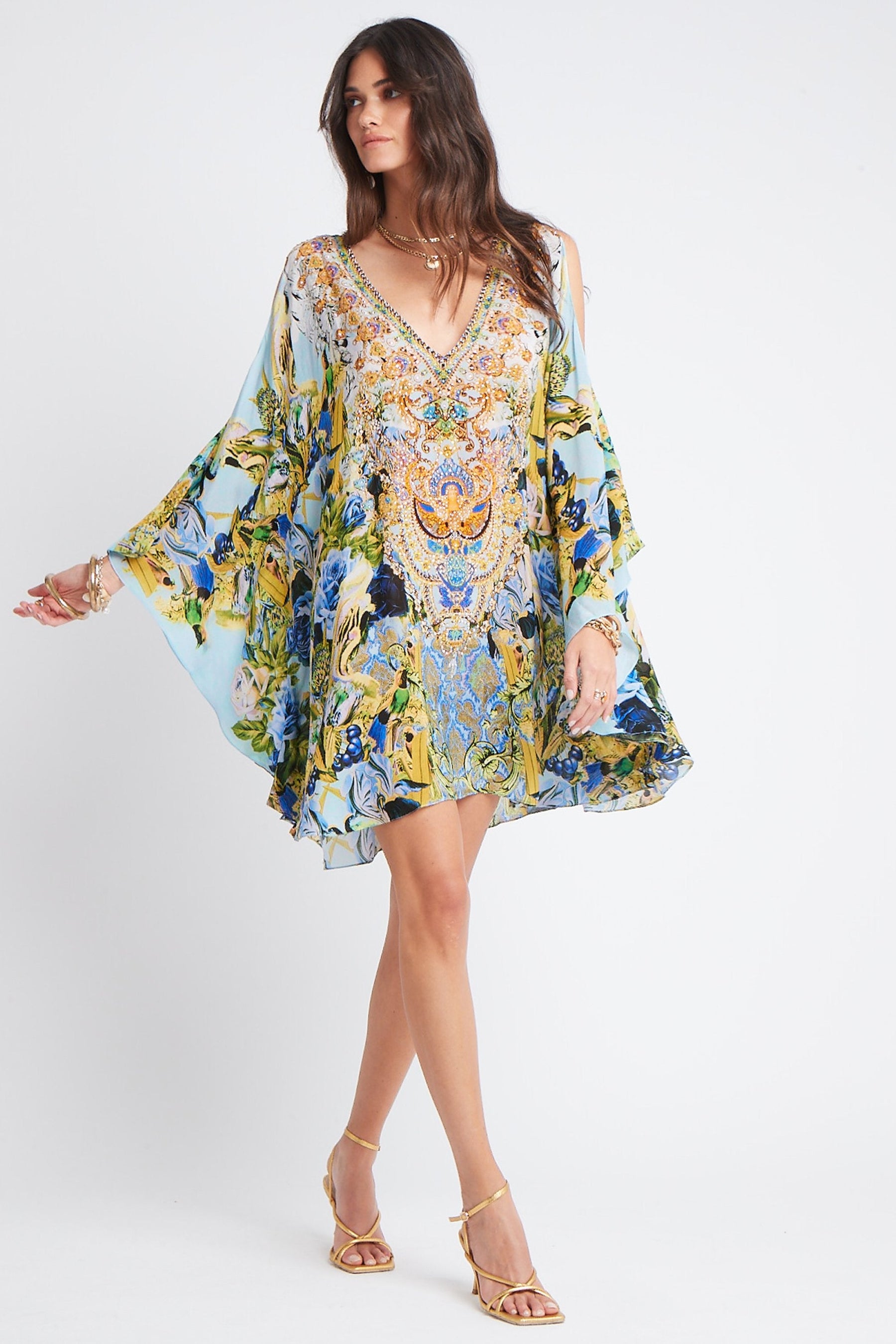 SUMMER BLUES KAFTAN DRESS