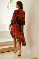 ROUGE HI LOW DRESS W SLEEVES