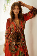 ROUGE HI LOW DRESS W SLEEVES