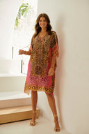 PRINCESS LEOPARD SHORT KAFTAN