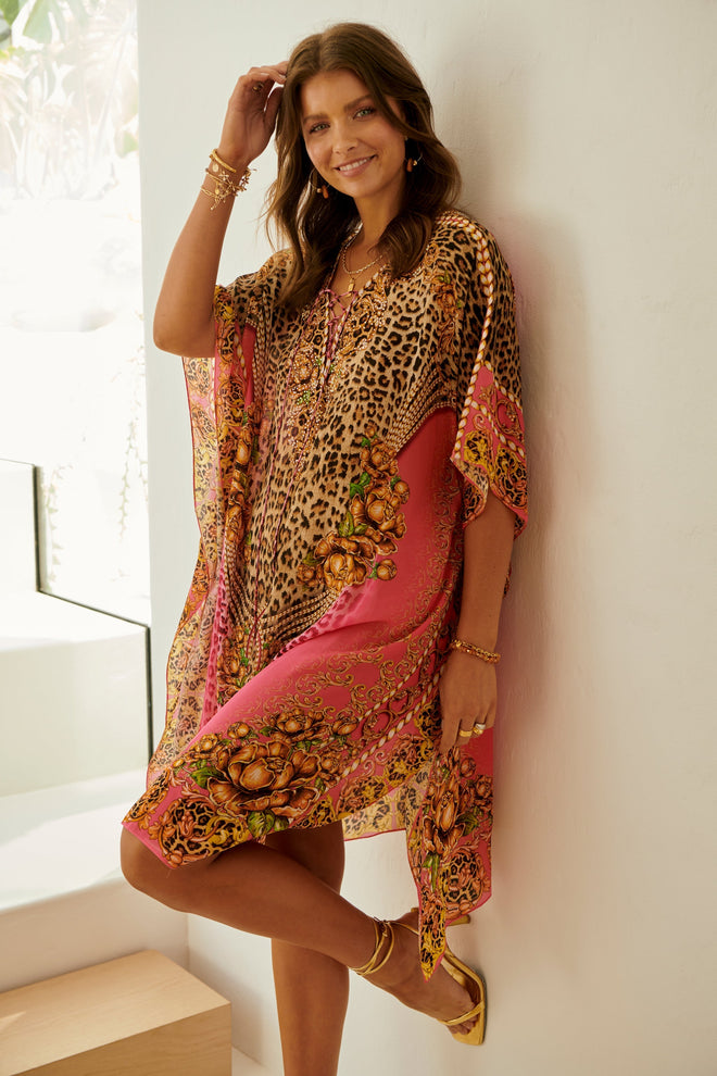 PRINCESS LEOPARD SHORT KAFTAN