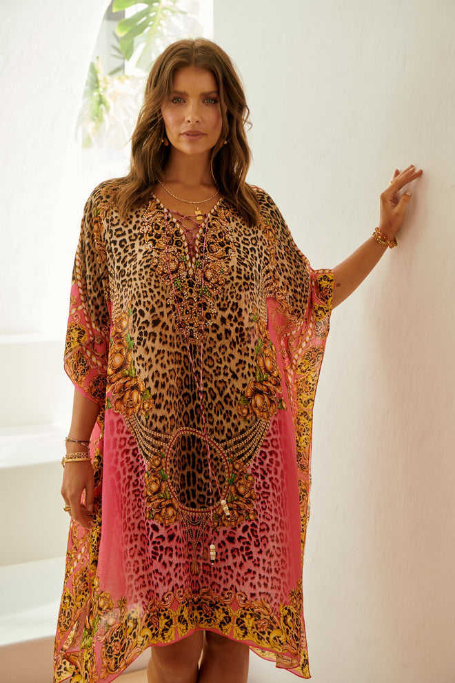 PRINCESS LEOPARD SHORT KAFTAN