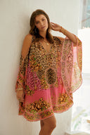 PRINCESS LEOPARD KAFTAN DRESS