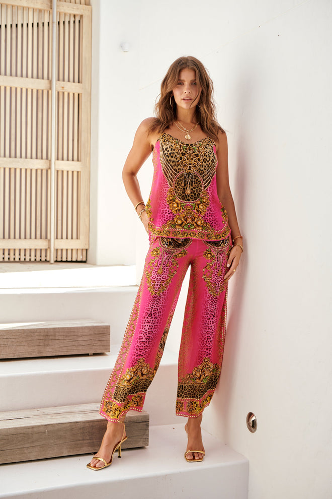 PRINCESS LEOPARD PALAZZO PANTS