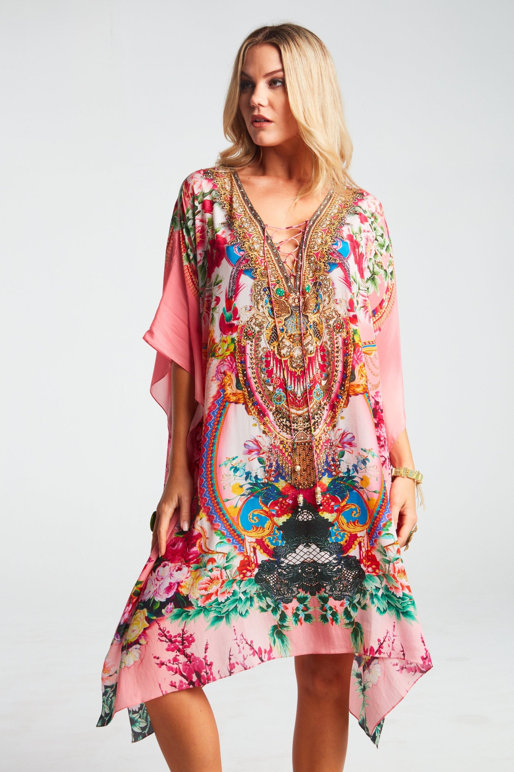 SKY BLUSH SHORT KAFTAN