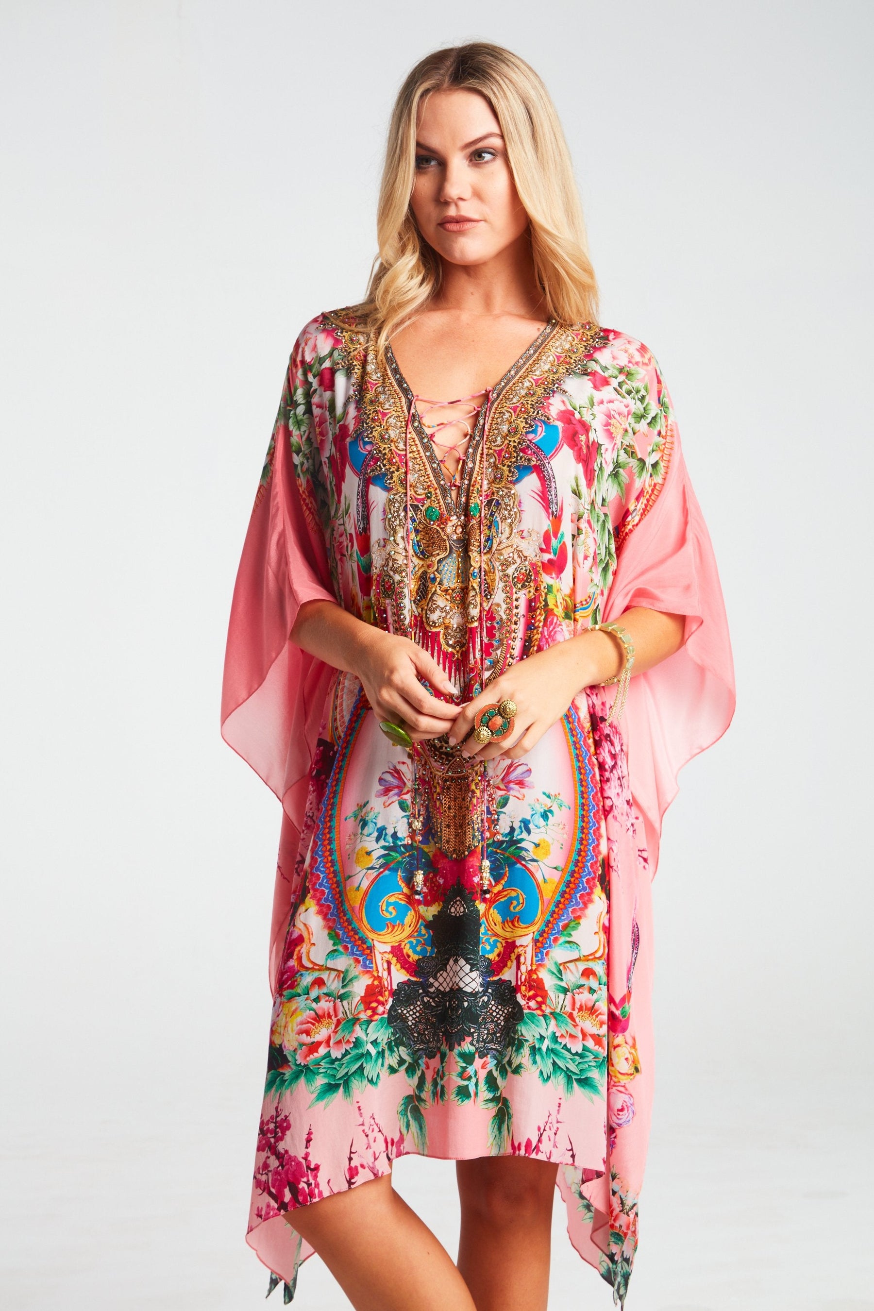 SKY BLUSH SHORT KAFTAN