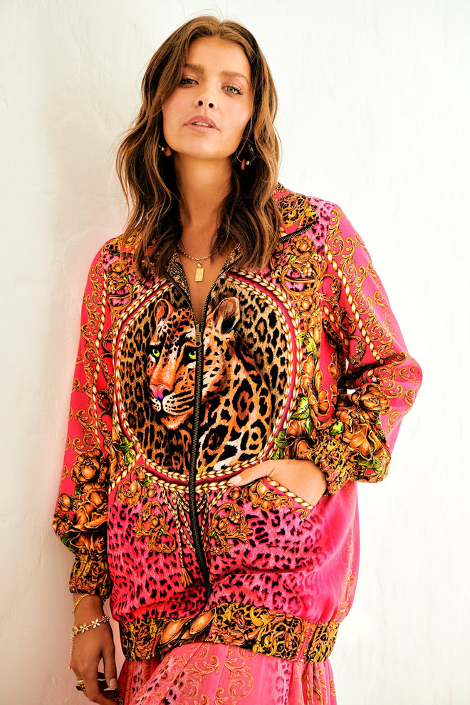 PRINCESS LEOPARD REVERSIBLE BOMBER JACKET