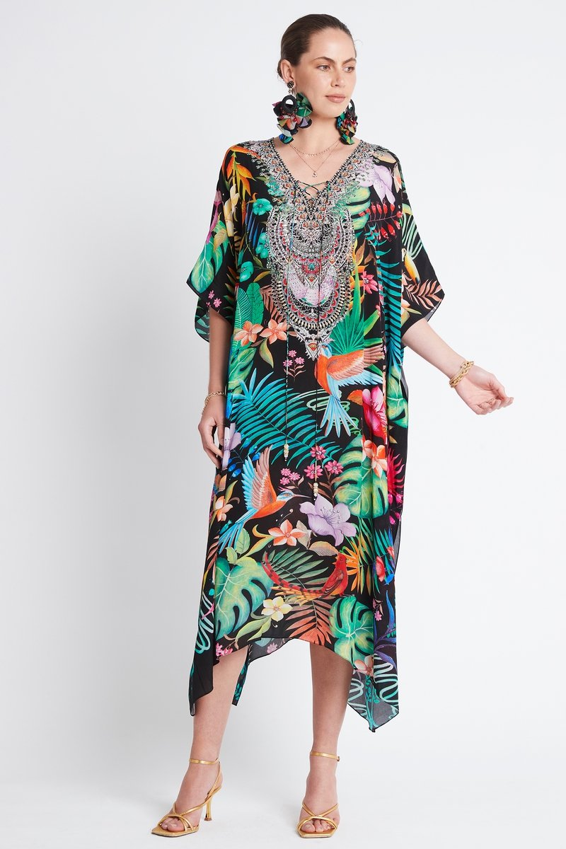 TROPICAL FLORALS MEDIUM KAFTAN