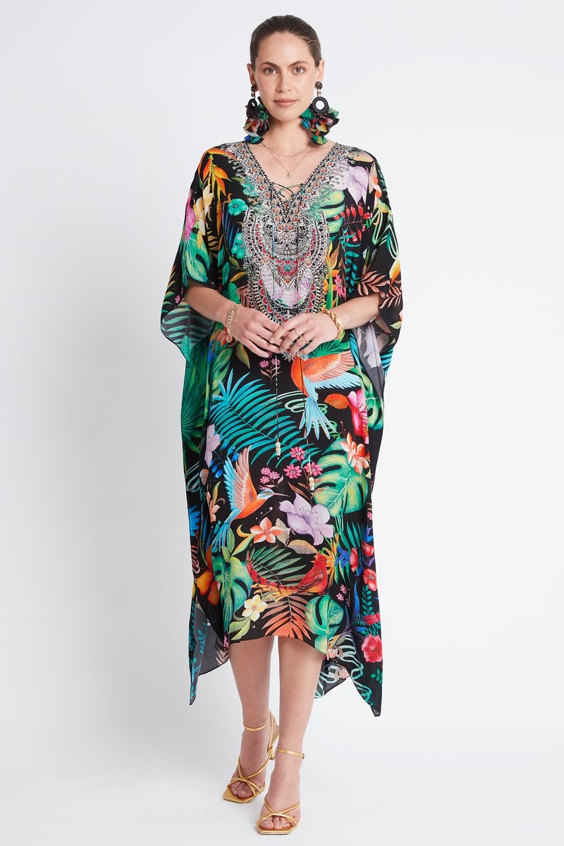 TROPICAL FLORALS MEDIUM KAFTAN