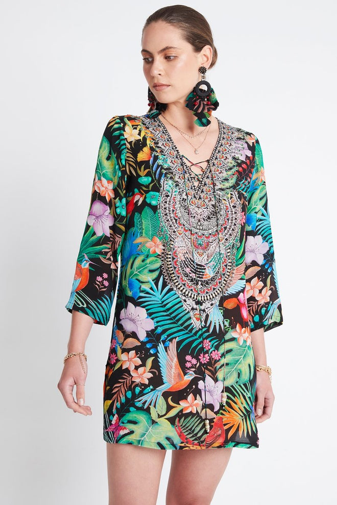 TROPICAL FLORALS TUNIC