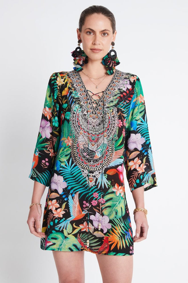 TROPICAL FLORALS TUNIC