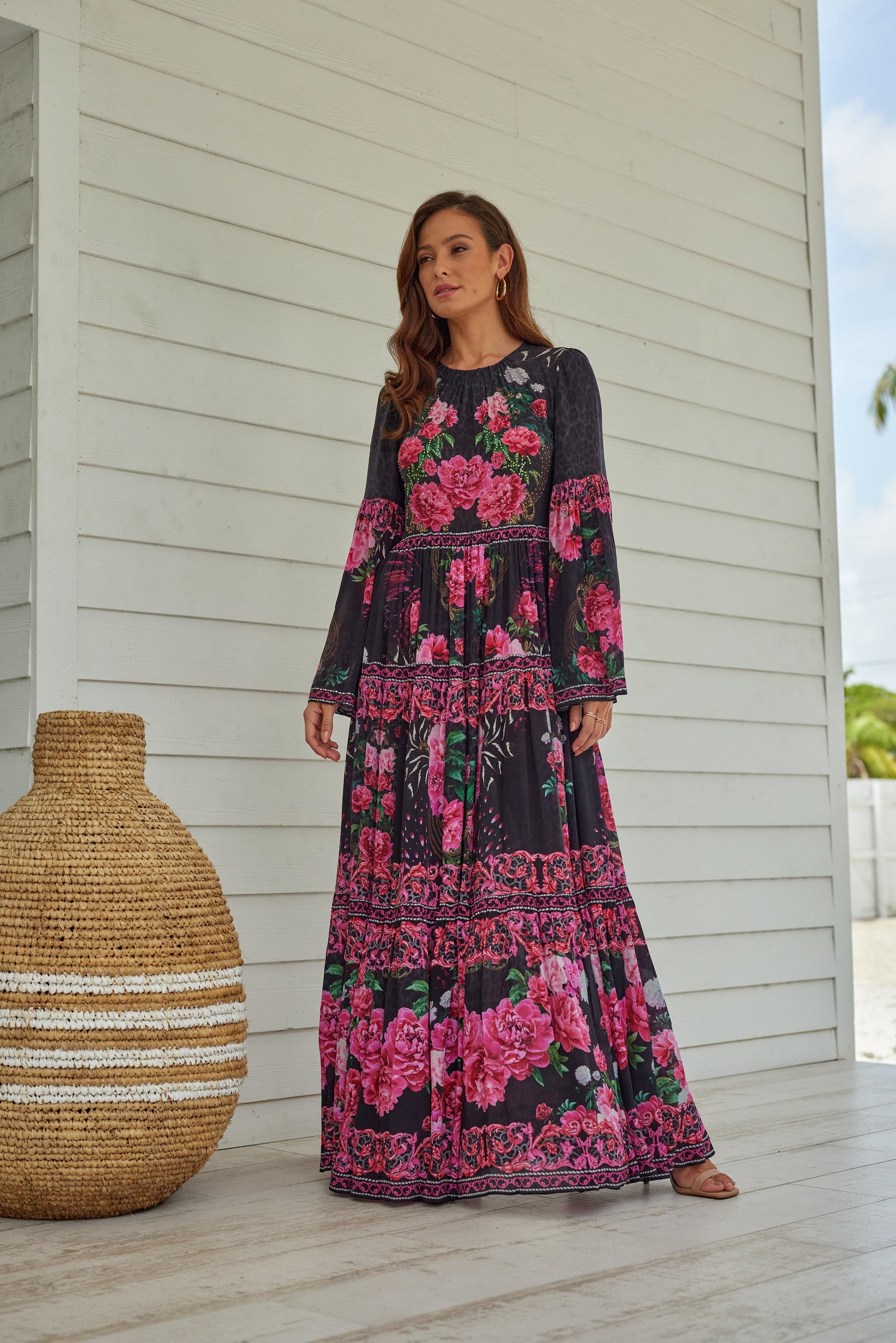 ROMANTIC JEWELS RIGHT NOW  MAXI DRESS