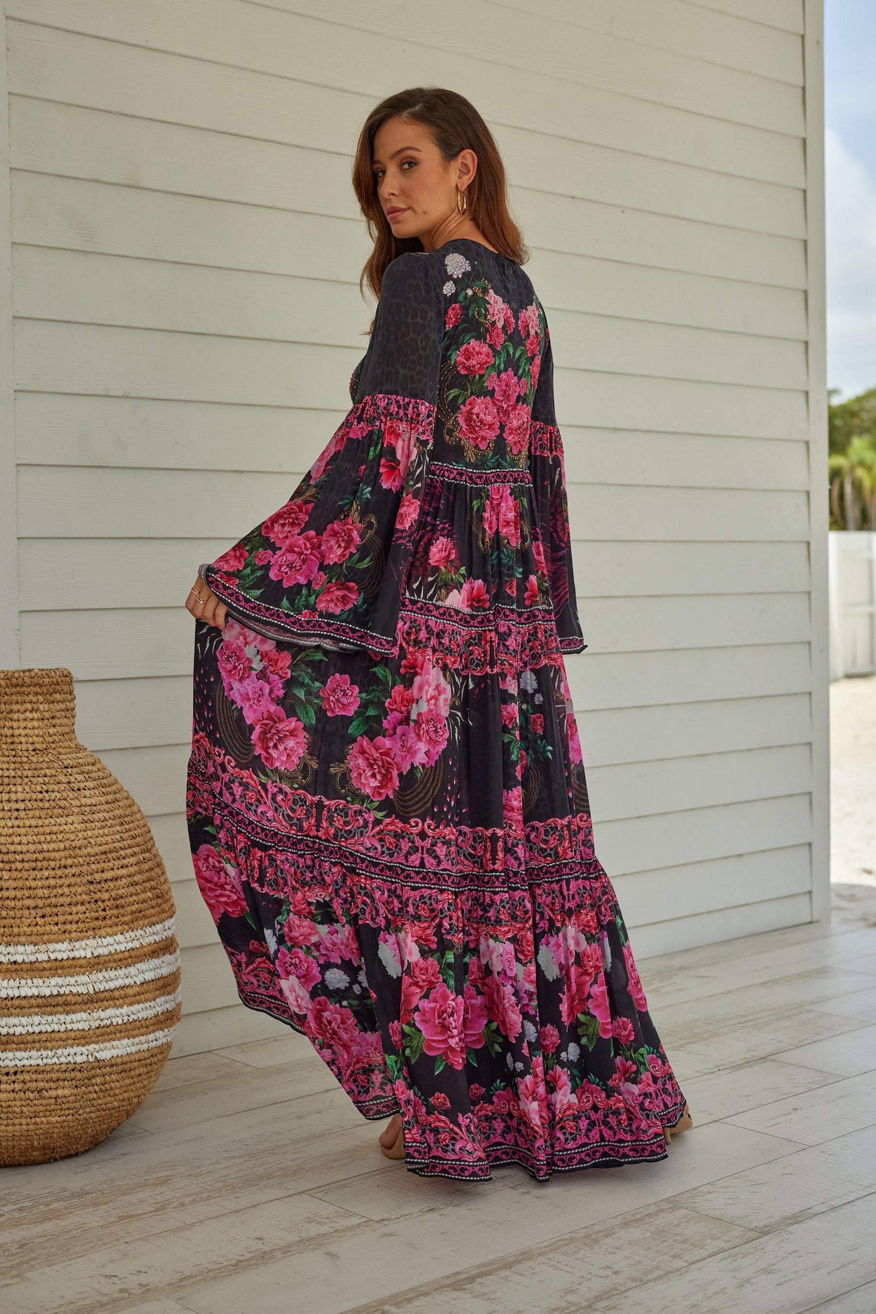 ROMANTIC JEWELS RIGHT NOW  MAXI DRESS