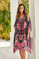 ROMANTIC JEWELS SHORT KAFTAN W SLIT