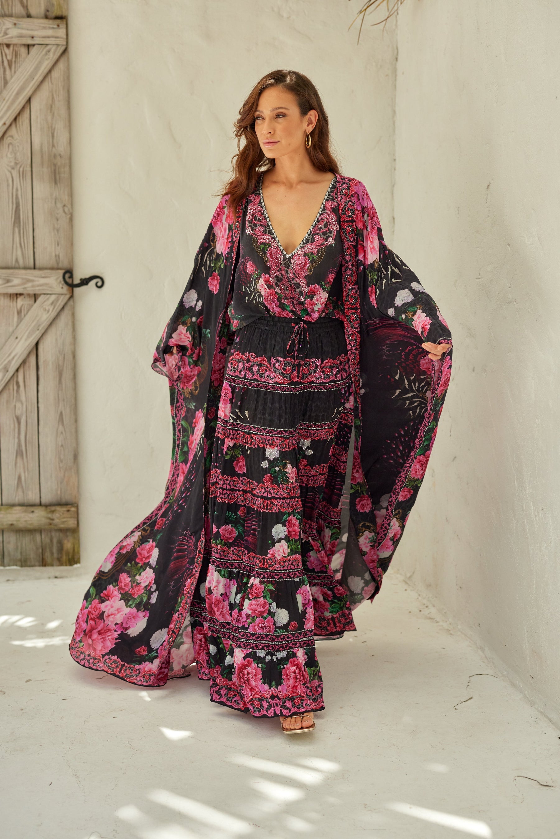 ROMANTIC JEWELS KAFTAN DRESS