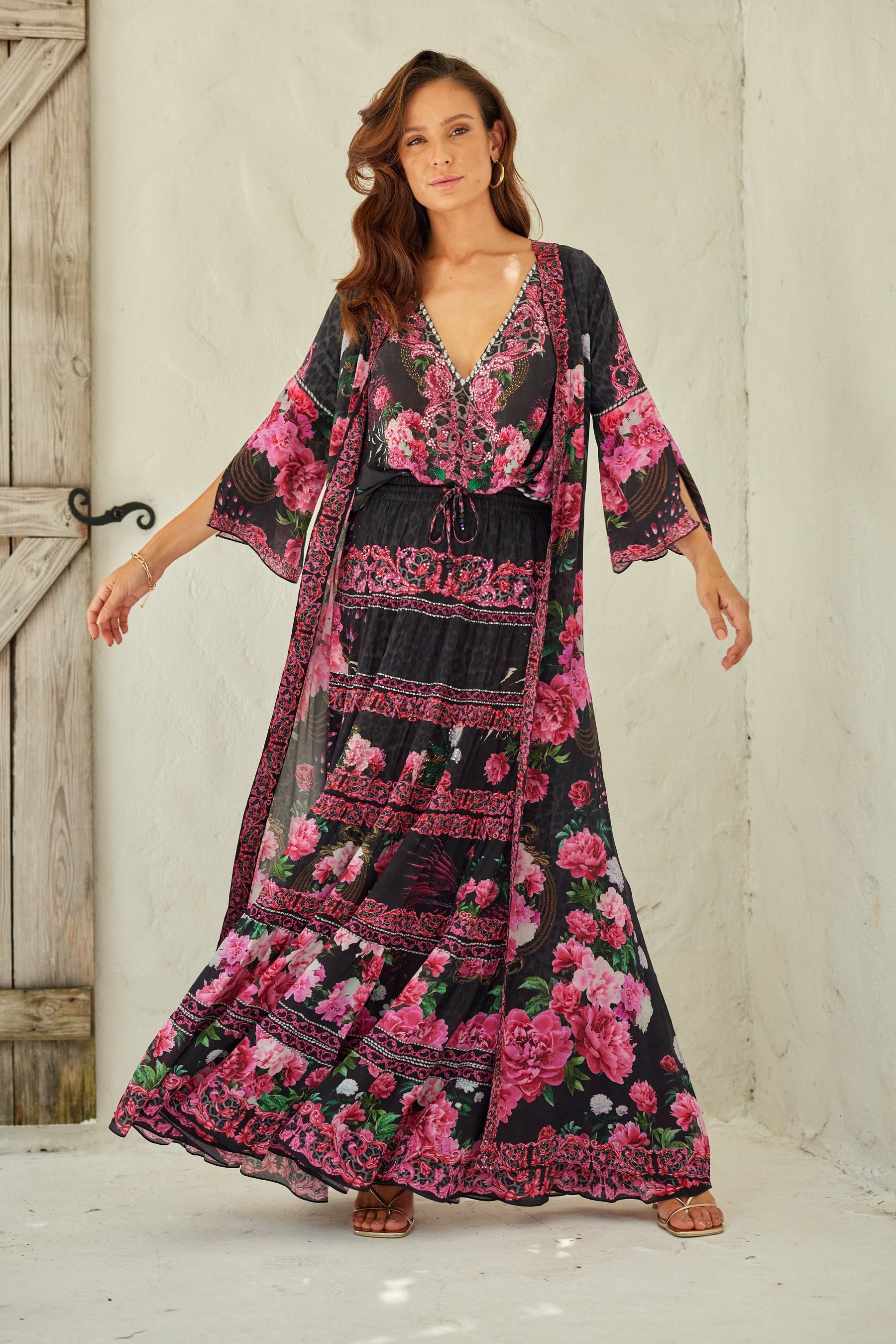 ROMANTIC JEWELS KAFTAN DRESS