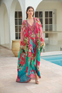 BLUE BLOSSOM LONG CAPE - Czarina