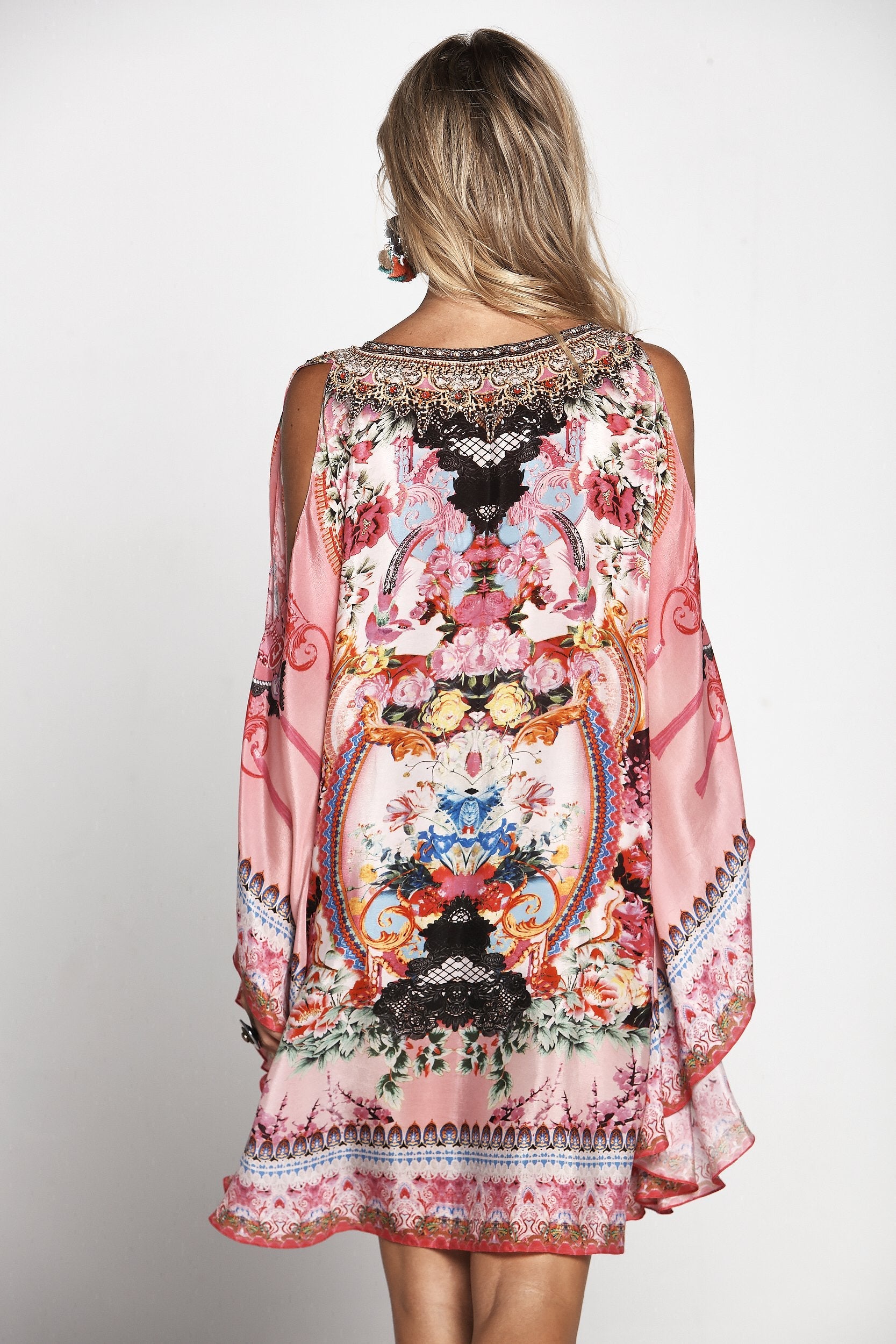 SKY BLUSH KAFTAN DRESS W SLIT