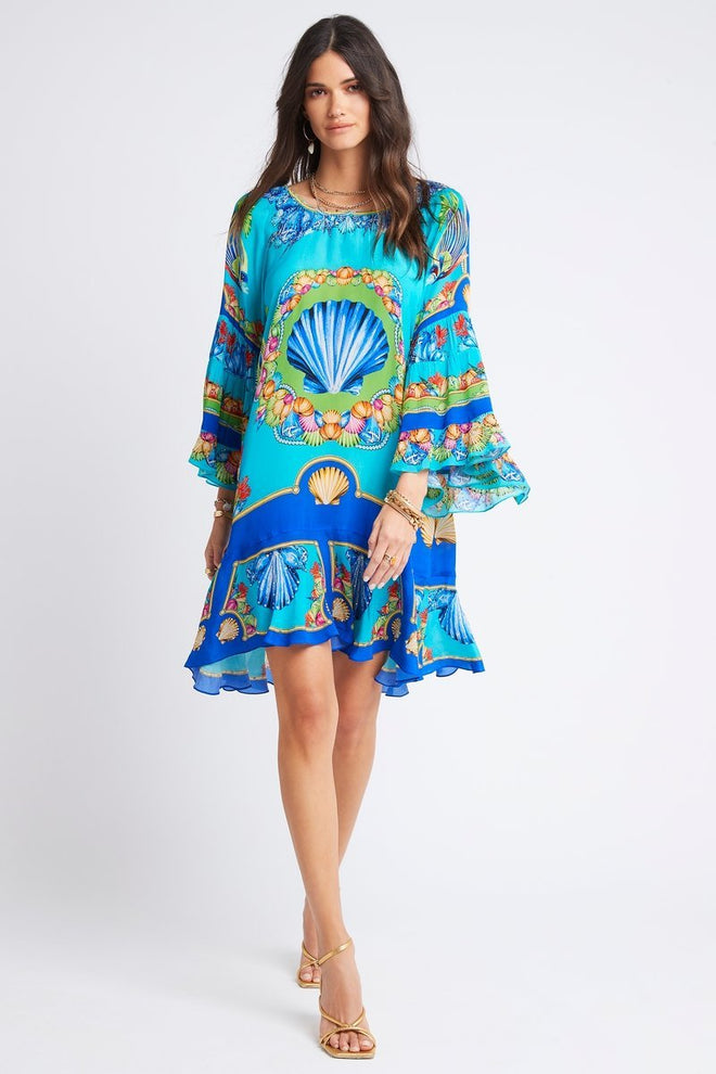 DEEP IN THE OCEAN FRILL DRESS - PRE ORDER - Czarina