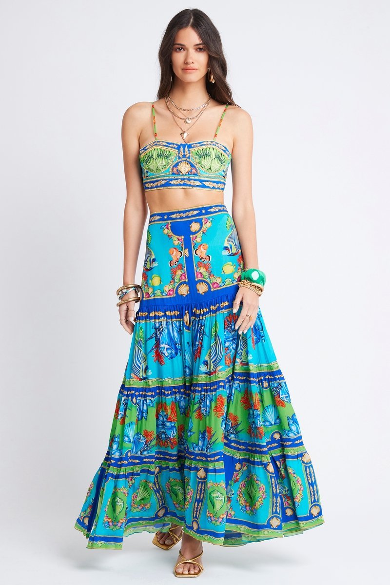 DEEP IN THE OCEAN MAXI SKIRT - PRE ORDER - Czarina