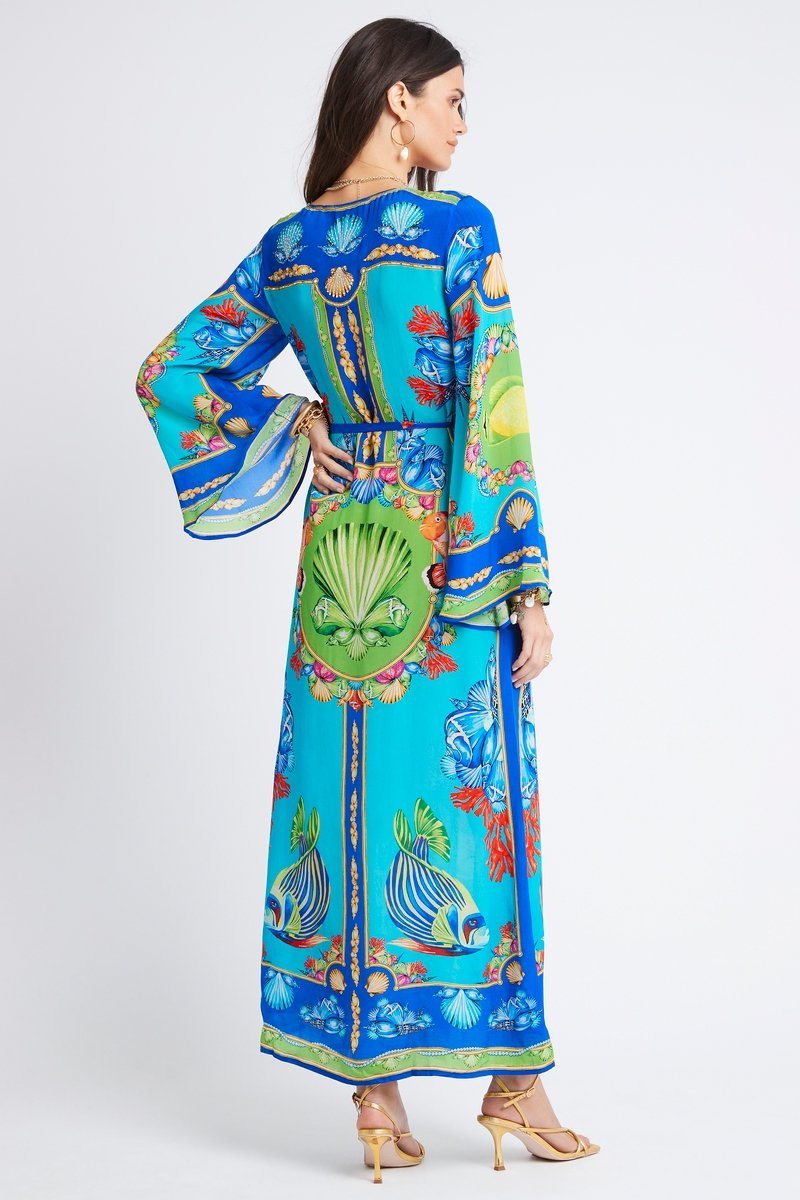 DEEP IN THE OCEAN WRAP DRESS - PRE ORDER - Czarina