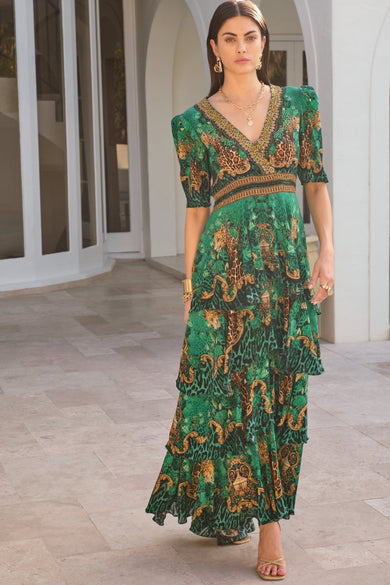 GREEN GODDESS CROSS OVER MAXI DRESS Zariaah GREEN GODDESS CROSS OVER MAXI DRESS Zariaah