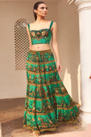 EMERALD LEOPARDESS MAXI SKIRT - Czarina