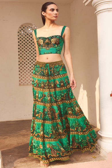 GREEN GODDESS MAXI SKIRT – Zariaah
