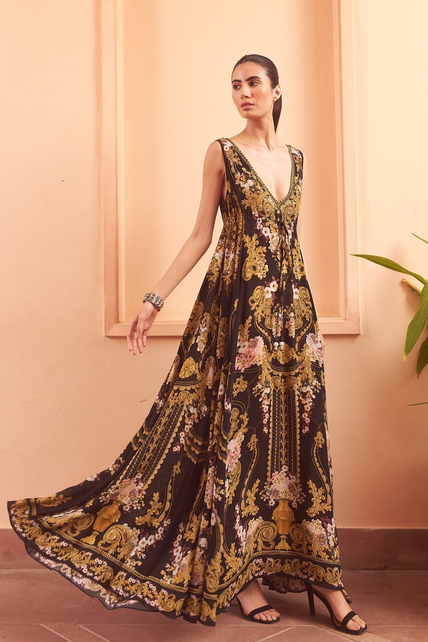 GOLDEN GIRL MAXI DRESS - Czarina