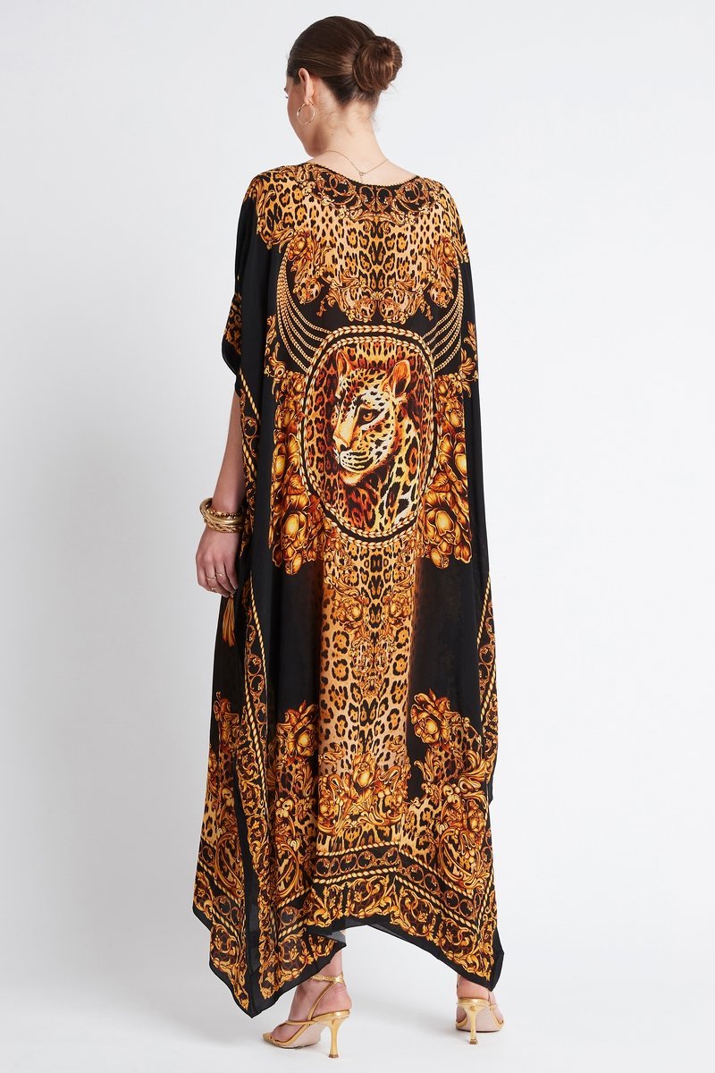 GOLDEN LADY ROUND-NECK LONG KAFTAN - Czarina