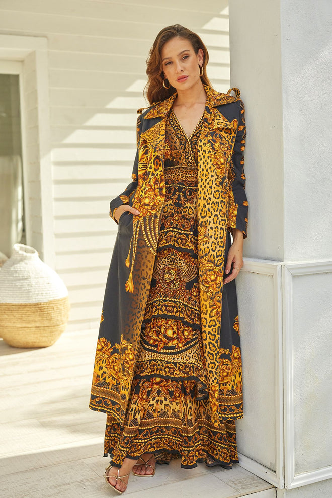 GOLDEN LADY STRUCTURED LONG JACKET - Czarina