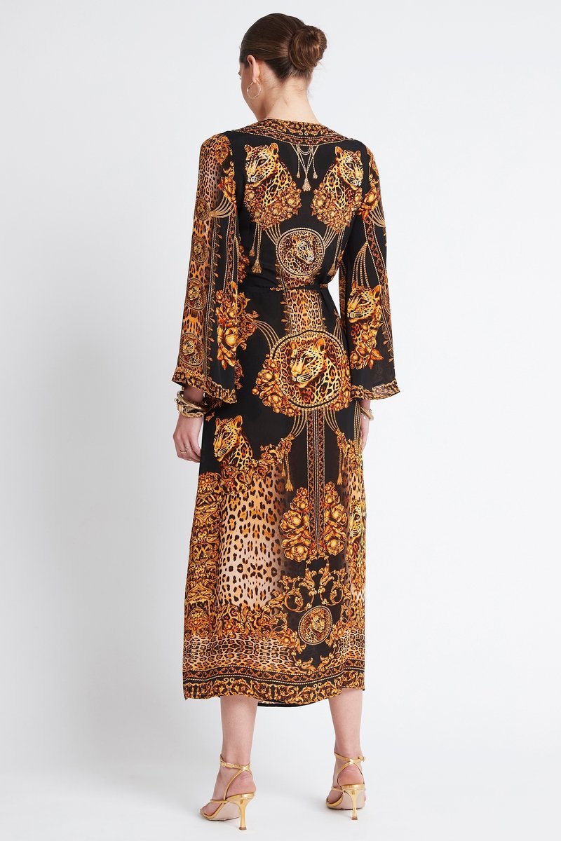 GOLDEN LADY WRAP DRESS - Czarina