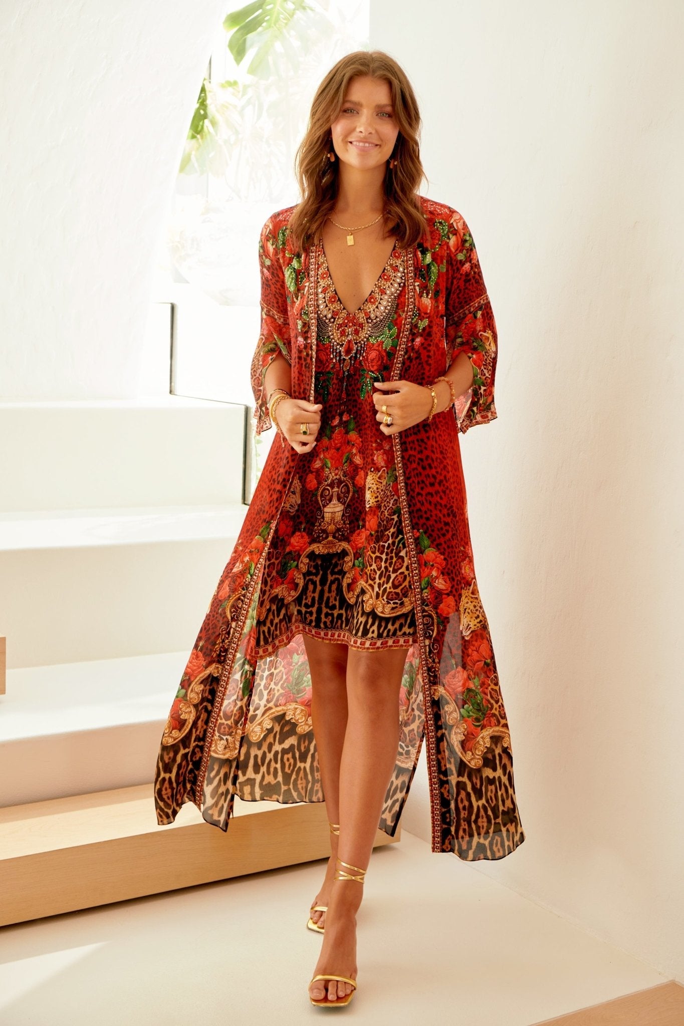 LEOPARDESS KAFTAN DRESS - Czarina