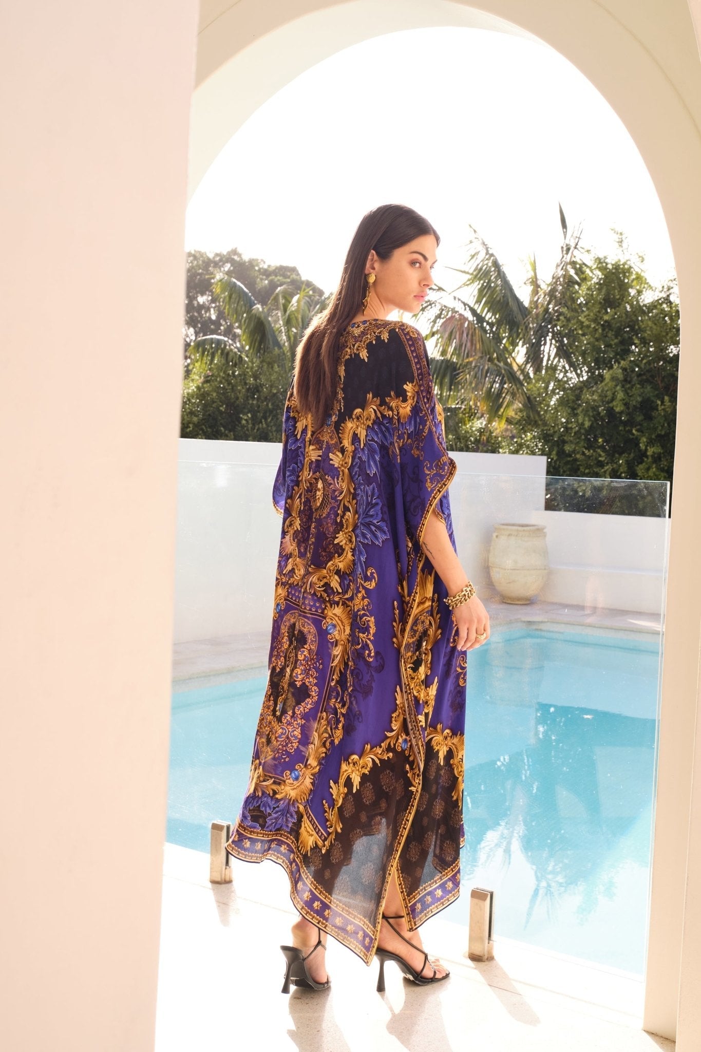 MIDNIGHT BLUE MEDIUM KAFTAN - Czarina