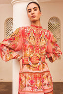 PINK CASTLE BUTTON DOWN MAXI DRESS - Czarina