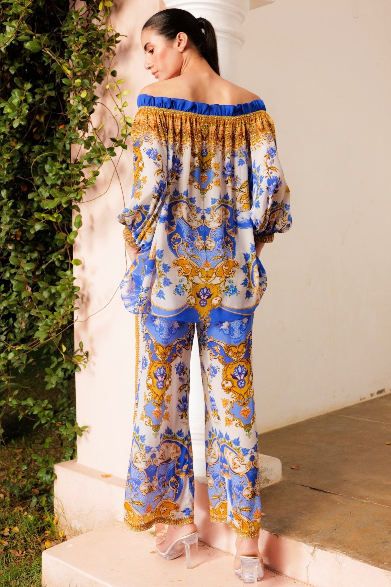 SANTORINI SUNRISE PALAZZO PANTS - Czarina