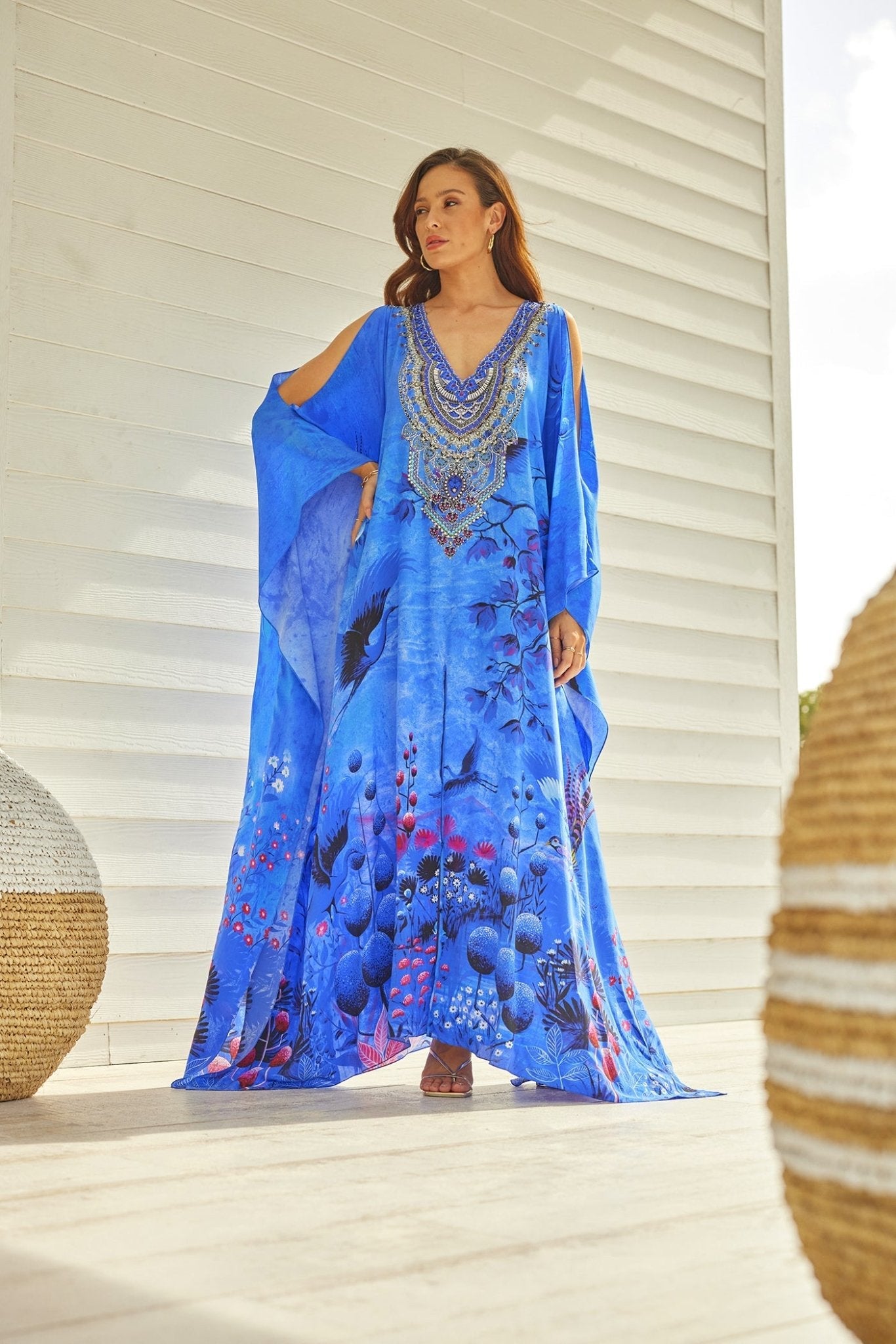 SHAHI BIG WIDTH SILK KAFTAN - Czarina