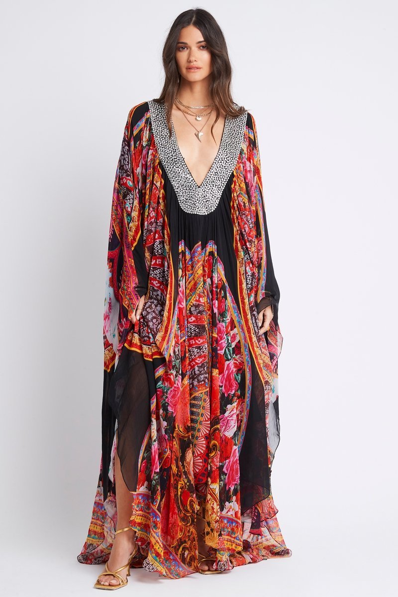 SHE WAS POWERFUL LONG CAPE KAFTAN - Czarina