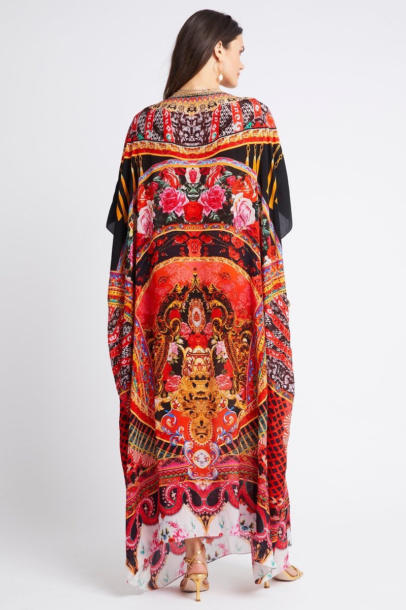 SHE WAS POWERFUL ROUND NECK LONG KAFTAN - Czarina