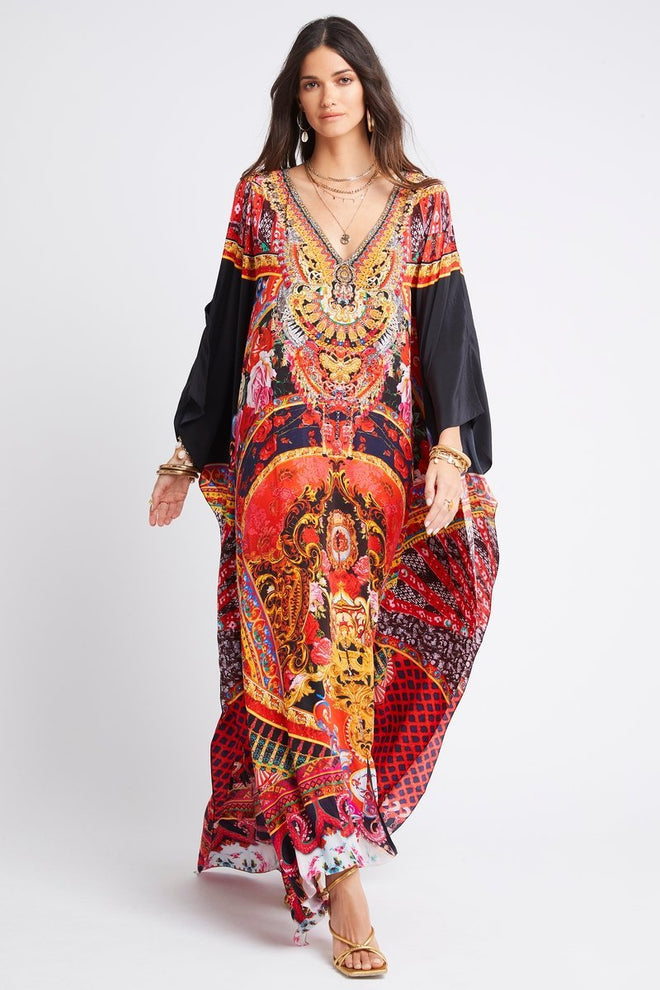 SHE WAS POWERFUL SILK BIG WIDTH KAFTAN - Czarina