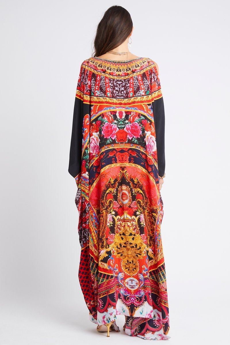 SHE WAS POWERFUL SILK BIG WIDTH KAFTAN - Czarina